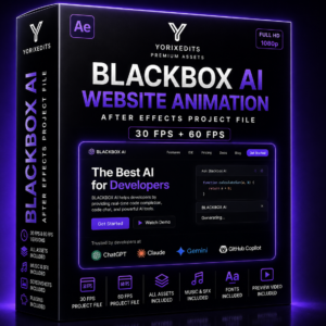 BLACKBOX AI Website Animation | After Effects Project File | Premium UI Animation | Yorixedits