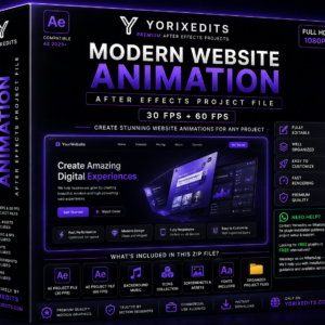 Modern Website Animation | After Effects Project File | Premium UI Video Editing Pack | Yorixedits