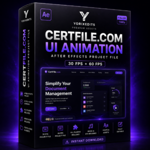 CertFile.com UI Animation | After Effects Project File | 30 & 60 FPS