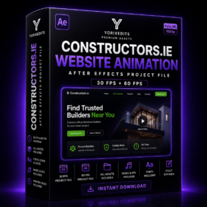 Constructors.ie Website Animation | After Effects Project File | 30 & 60 FPS