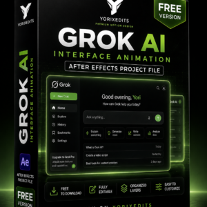 Free Grok AI Interface Animation After Effects Project File by Yorixedits