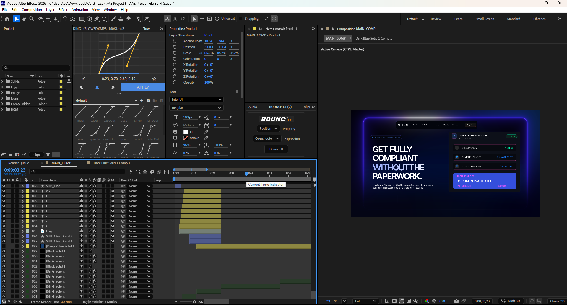CertFile.com UI Animation | After Effects Project File | 30 & 60 FPS - Image 3