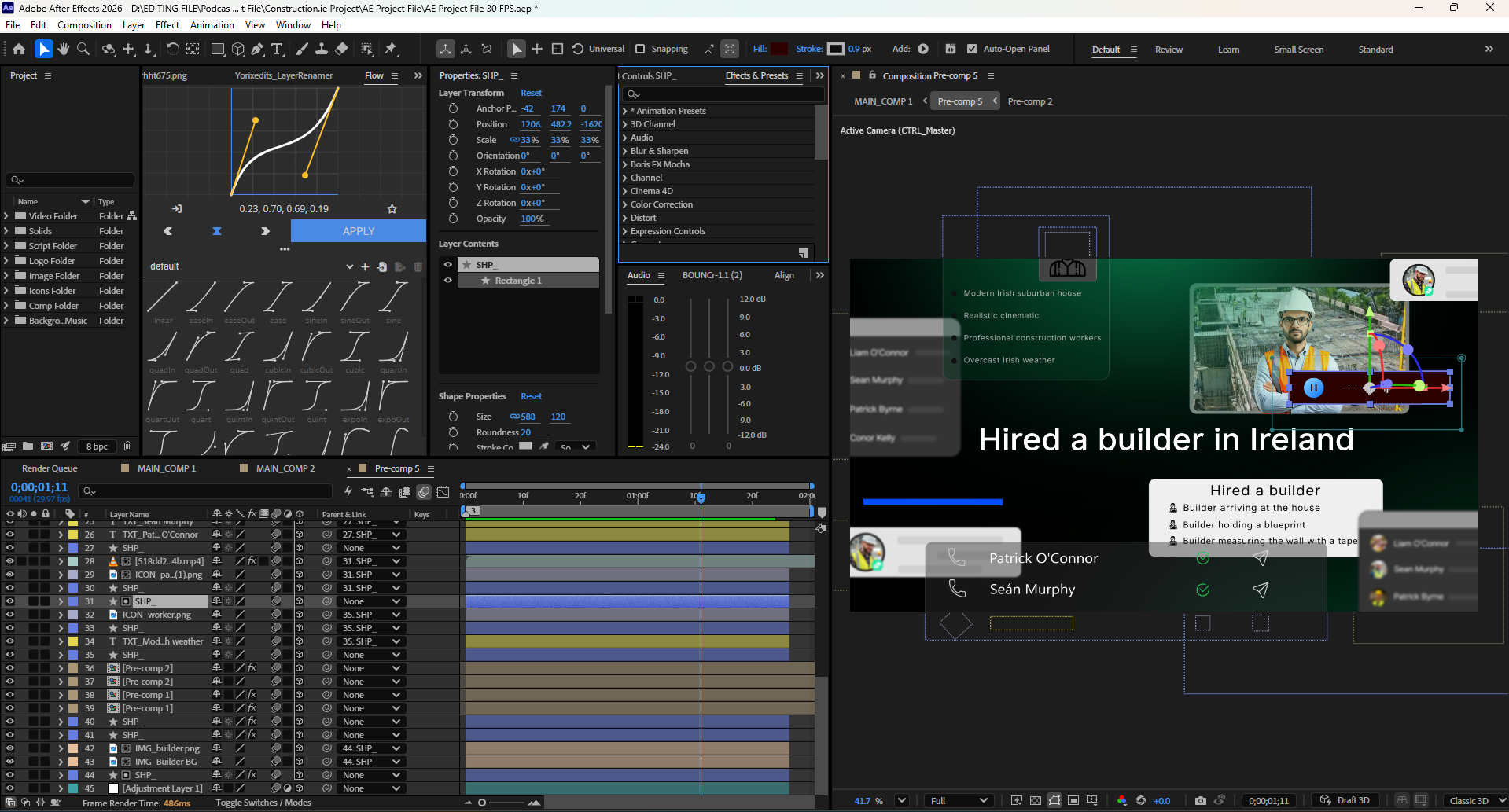 Construction.ie Website Animation | After Effects Project File | Premium UI Animation | Yorixedits - Image 2