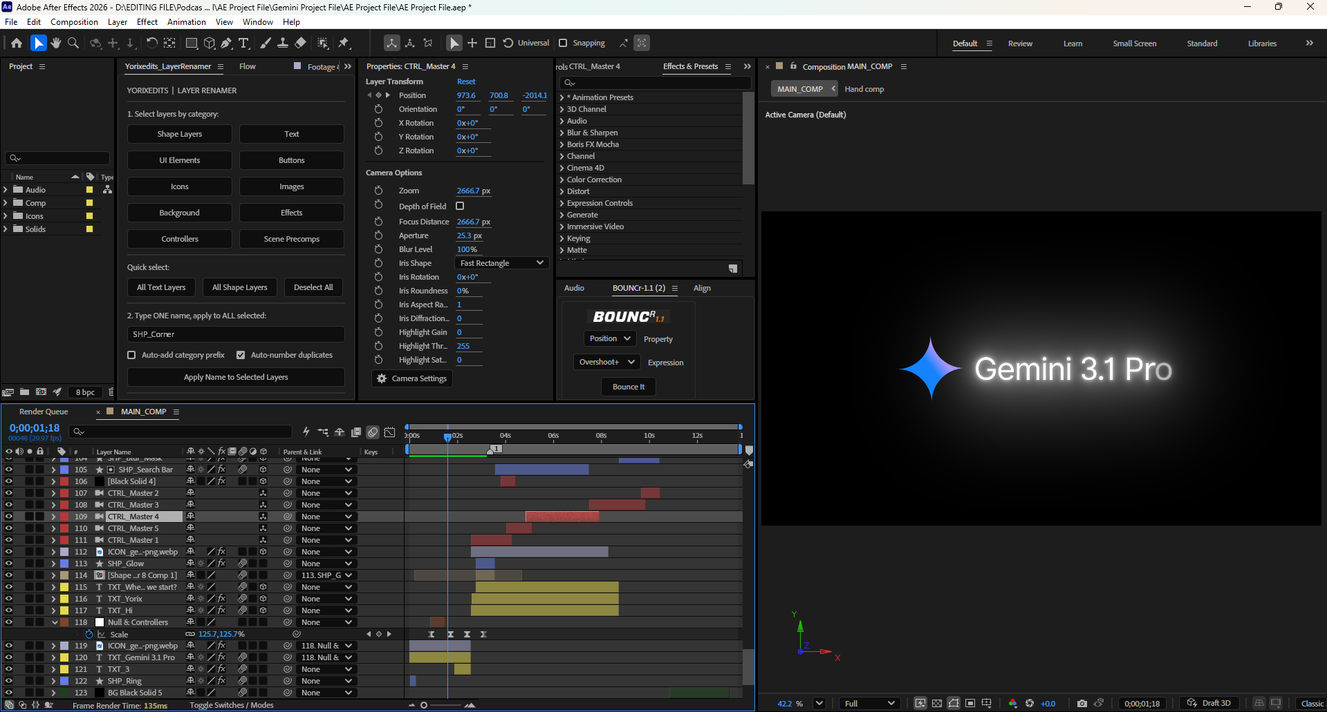 Gemini AI Logo Animation After Effects Project - Yorixedits