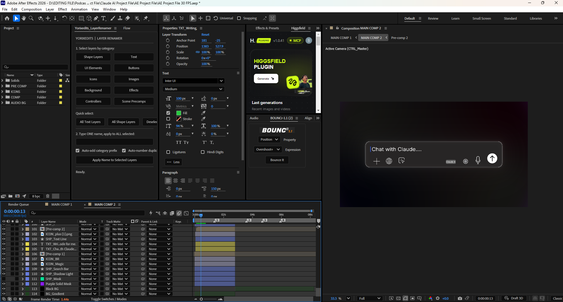Claude AI Interface Animation – After Effects Project File - Image 3