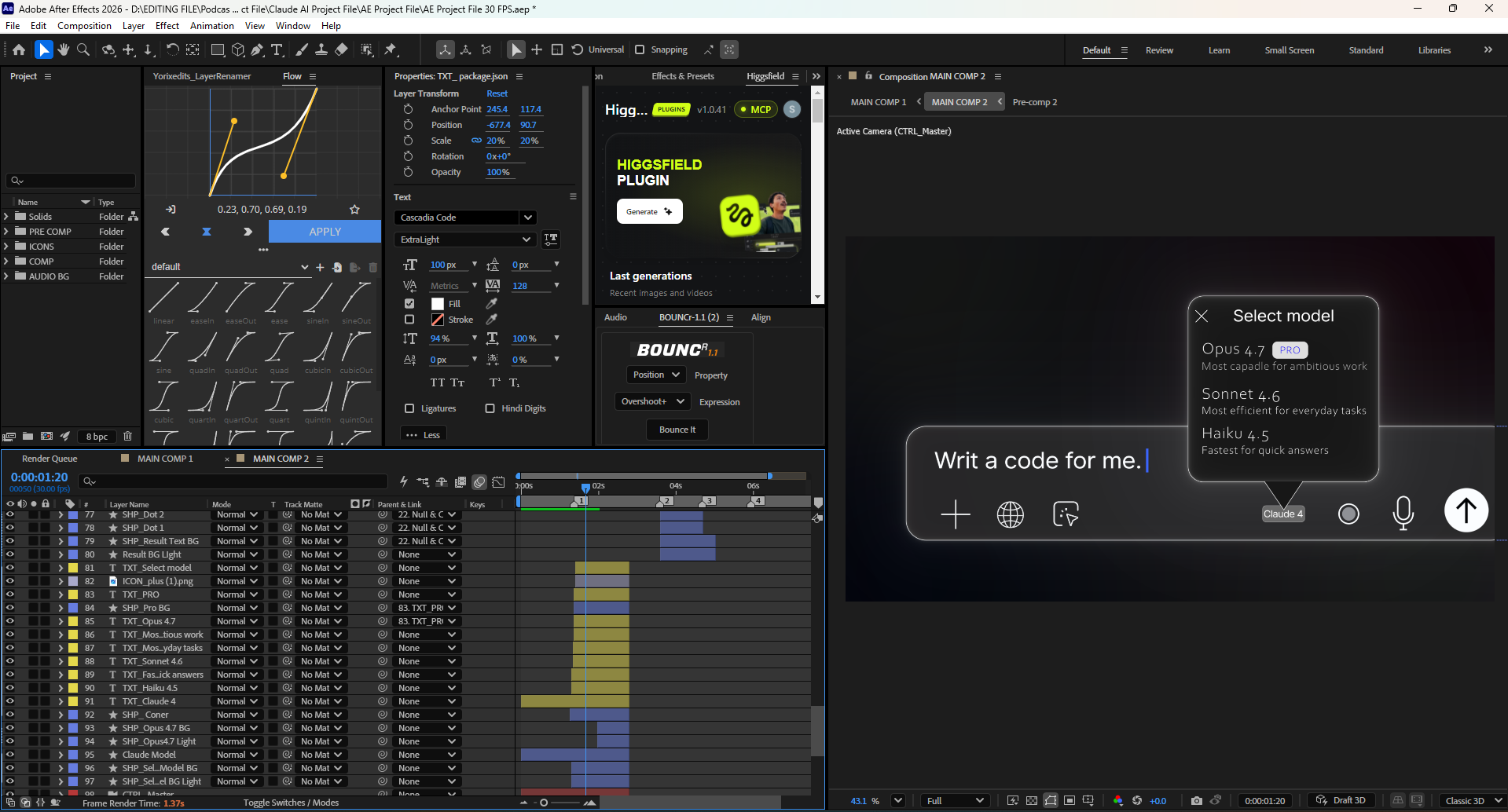 Claude AI Interface Animation – After Effects Project File - Image 4