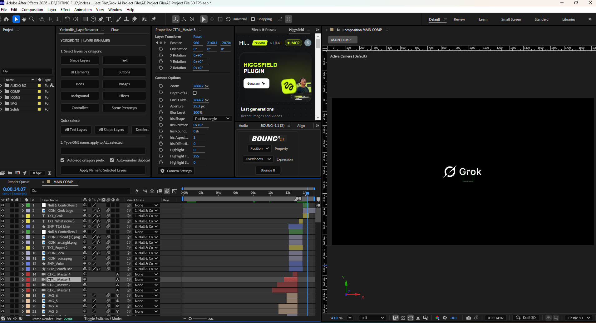 Grok AI Ending Logo Animation After Effects Project | Yorixedits